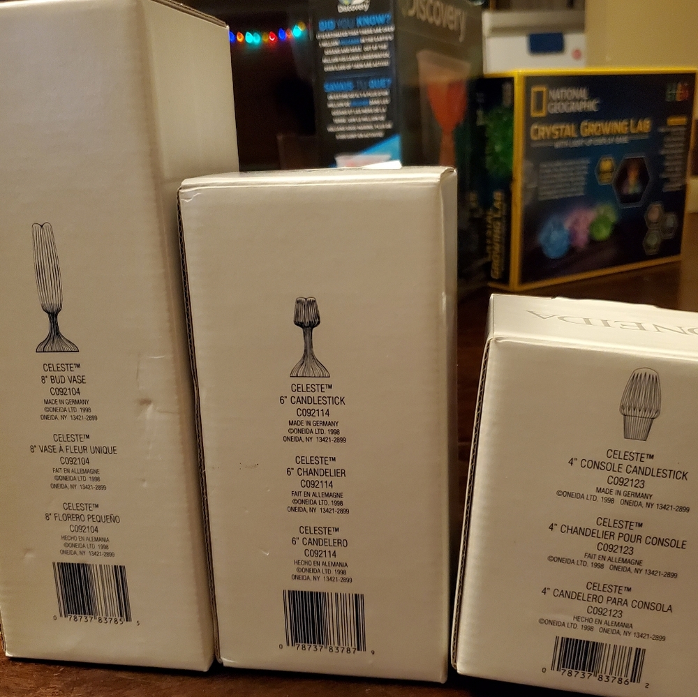 Crystal candlestick holders - Picture 2 of 2